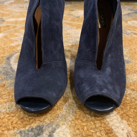 Halogen Navy Suede Peep Toe Heel - Picture 3 of 4